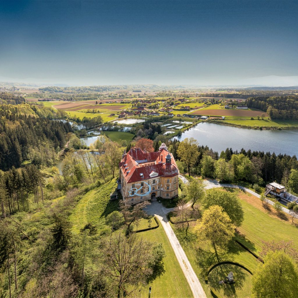 Ferien Im Denkmal Schloss Horn Egg Südsteiermark Luftbild